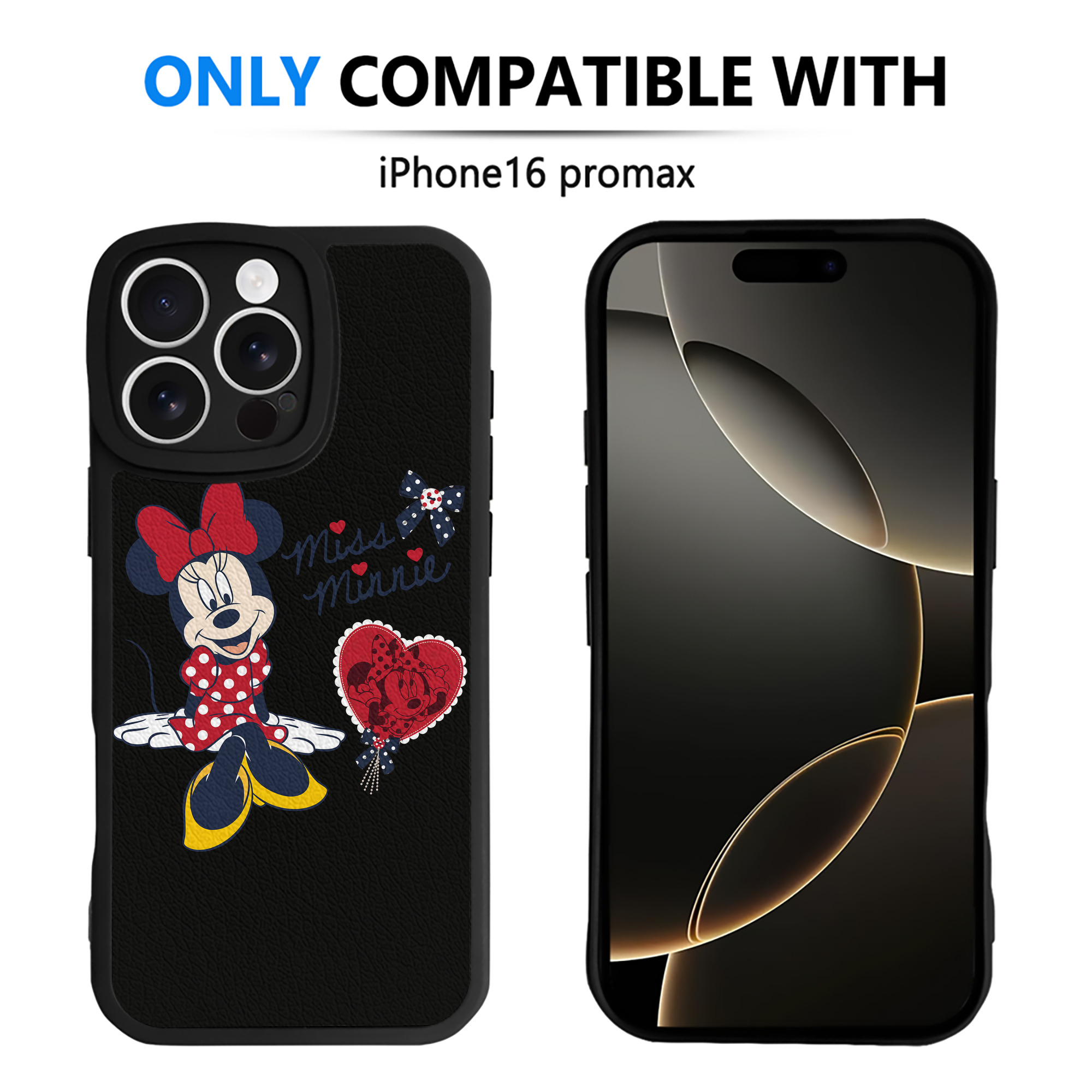 （画像用） ミッキーマウス Mickey Mouse 【iPhone 16シリーズ対応】シリコンスマホケース（レザー調） 材質：シリコン